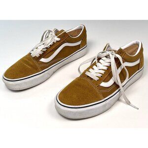 VANS Old Skool Mens 8.5 Womens 10 Mustard Yellow Ochre White Skate SHOES 500714